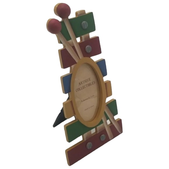 Xylophone Wooden 9in Picture Free Standing Frame Holds 2.1 Photo - Picture 2 of 8